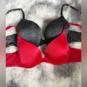 Lot of 2 Victoria's Secret bra size 36B perfect shape Demi uplift